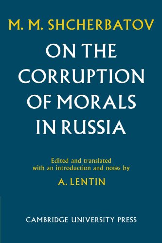 Imagen de archivo de On the Corruption of Morals in Russia a la venta por Chiron Media