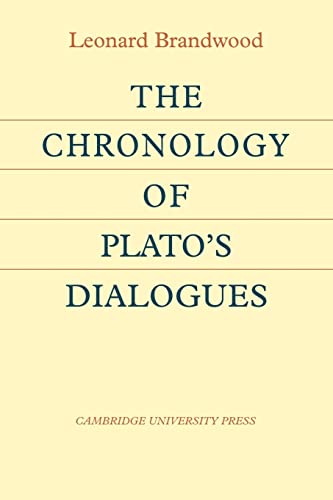 9780521106559: The Chronology of Plato's Dialogues
