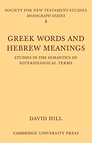 Greek Words Hebrew Meanings (9780521108867) by Hill