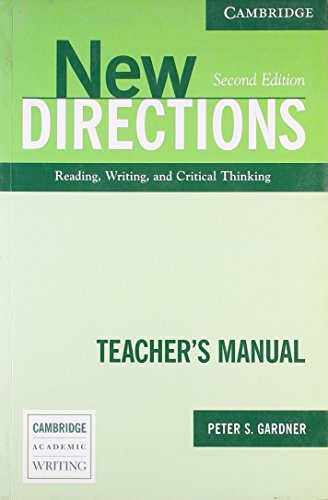 9780521122085: New Directions 2/E ("Teacher`s Manual) (South Asian Editon) [Paperback] GARDNER