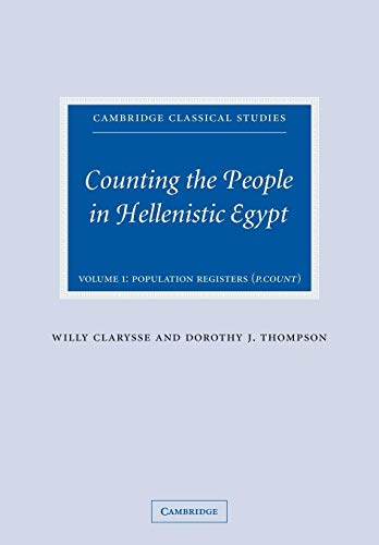 Beispielbild fr Counting the People in Hellenistic Egypt (Cambridge Classical Studies) zum Verkauf von Phatpocket Limited