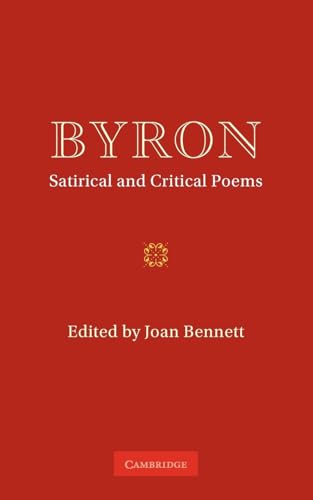 Stock image for Byron: Satirical and Critical Poems for sale by Revaluation Books