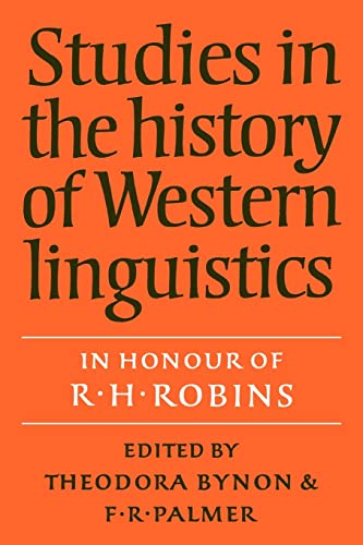 Imagen de archivo de Studies in the History of Western Linguistics a la venta por Lucky's Textbooks