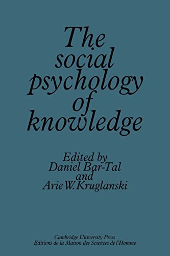 Beispielbild fr The Social Psychology of Knowledge zum Verkauf von Brook Bookstore On Demand