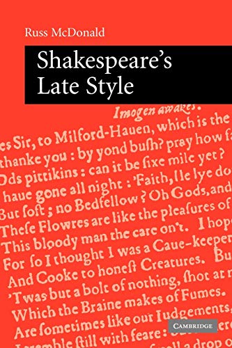 9780521129626: Shakespeare's Late Style Paperback