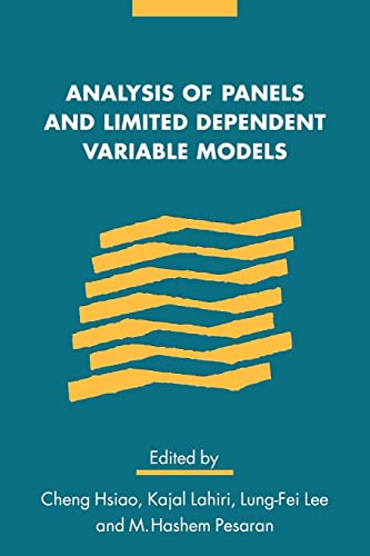 9780521131001: Analysis of Panels and Limited Dependent Variable Models