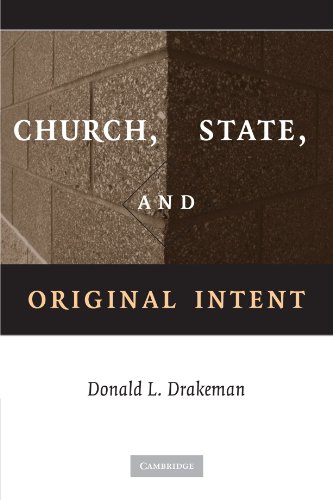 Imagen de archivo de Church, State, and Original Intent a la venta por Blackwell's