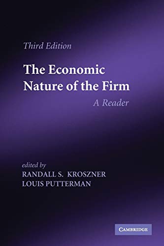 Imagen de archivo de The Economic Nature of the Firm: A Reader a la venta por Blue Vase Books