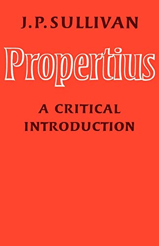 9780521143097: Propertius: A Critical Introduction
