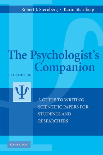 Imagen de archivo de The Psychologist's Companion: A Guide to Writing Scientific Papers for Students and Researchers a la venta por Bahamut Media