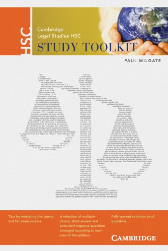 Imagen de archivo de Cambridge HSC Legal Studies Toolkit a la venta por Bahamut Media