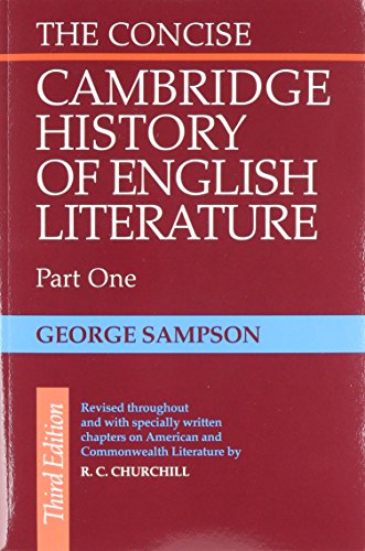 Beispielbild fr Concise Cambridge History of English Literature Part Two zum Verkauf von Prior Books Ltd