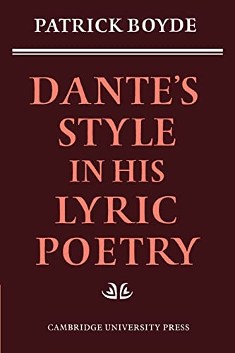 9780521155328: Dante's Style in his Lyric Poetry Paperback