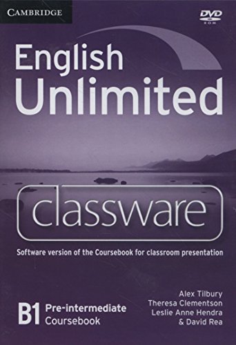 Imagen de archivo de ENGLISH UNLIMITED PRE-INTERMEDIATE CLASSWARE DVD-ROM a la venta por Zilis Select Books