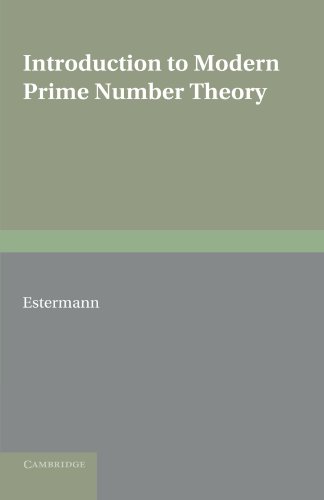 9780521168281: Introduction to Modern Prime Number Theory (Cambridge Tracts in Mathematics and Mathematical Physics)