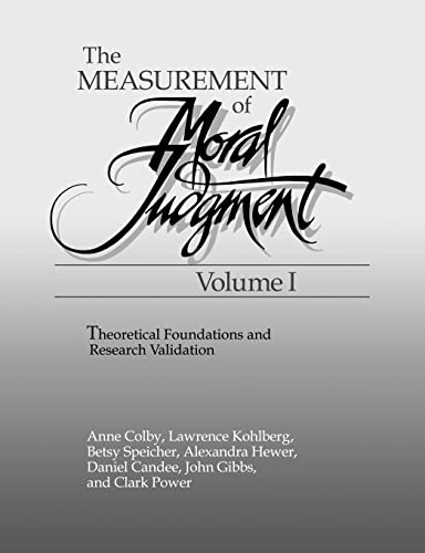 Imagen de archivo de The Measurement of Moral Judgment (The Measurement of Moral Judgment 2 Volume Set) a la venta por HPB-Red
