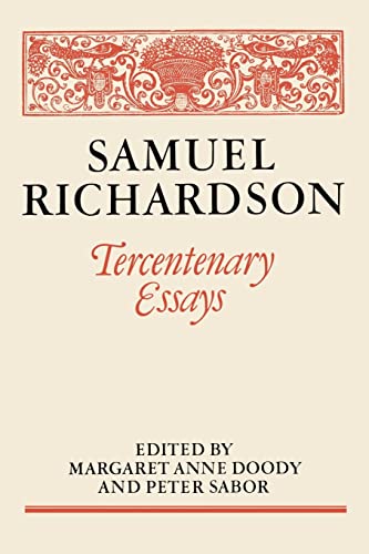 Stock image for SAMUEL RICHARDSON: TERCENTENARY ESSAYS. for sale by Hay Cinema Bookshop Limited