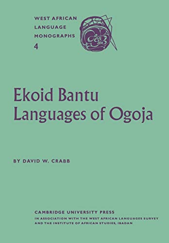 Stock image for Ekoid Bantu Languages of Ogoja, Eastern Nigeria for sale by Feather books