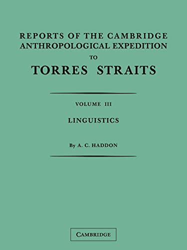 9780521179874: Reports of the Cambridge Anthropological Expedition to Torres Straits