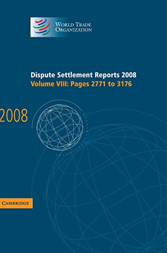 Imagen de archivo de Dispute Settlement Reports 2008, Vol. 8 a la venta por Books Puddle