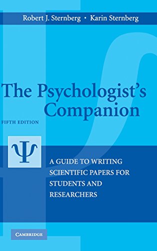 Beispielbild fr The Psychologist's Companion: A Guide to Writing Scientific Papers for Students and Researchers zum Verkauf von ThriftBooks-Dallas