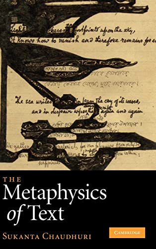 The Metaphysics of Text (9780521197960) by Chaudhuri, Sukanta