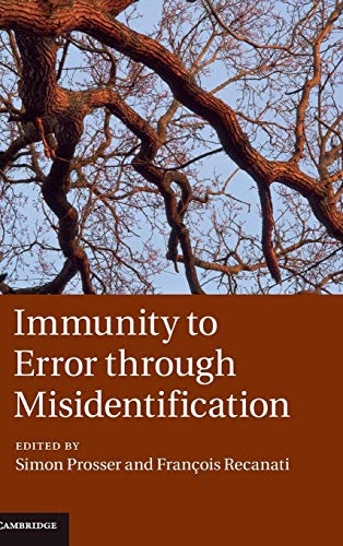 Beispielbild fr Immunity to Error through Misidentification: New Essays zum Verkauf von Labyrinth Books