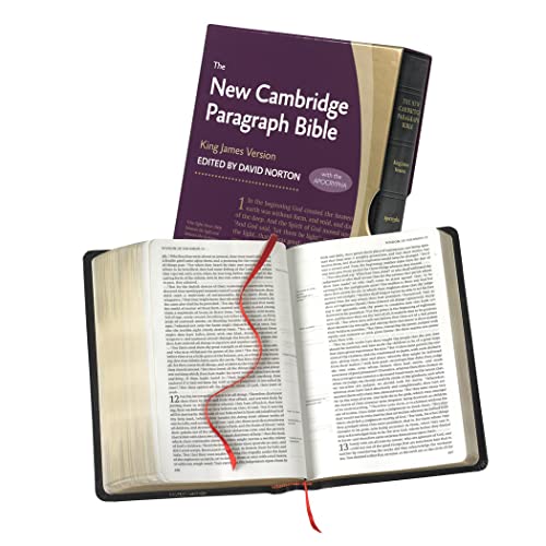 9780521198813: New Cambridge Paragraph Bible with Apocrypha, Black Calfskin Leather, KJ595:TA Black Calfskin: Personal size