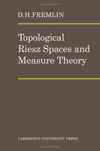 Beispielbild fr Topological Riesz Spaces and Measure Theory zum Verkauf von Better World Books