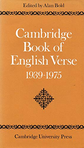 Stock image for Cambridge Book of English Verse 1939-1975 for sale by Better World Books Ltd