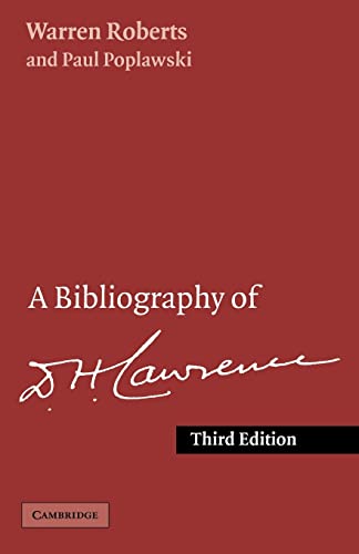9780521206624: A Bibliography of D. H. Lawrence 3rd Edition Paperback