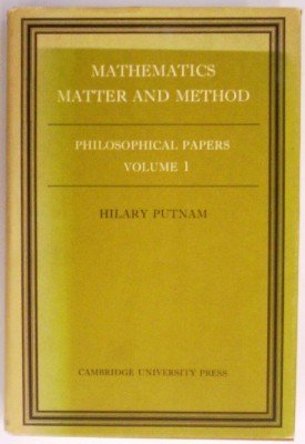 Stock image for Mathematics, Matter and Method (Philosophical Papers, Vol. 1) for sale by HPB-Red