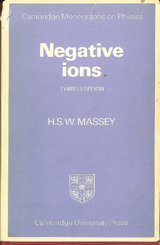 Imagen de archivo de Negative Ions. 3rd ed. a la venta por Rob the Book Man