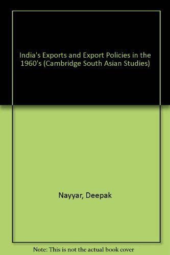 Beispielbild fr India's Exports and Export Policies in The 1960's zum Verkauf von Better World Books