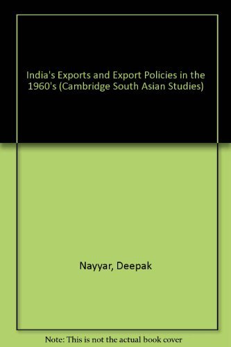 Imagen de archivo de India's Exports and Export Policies in The 1960's a la venta por Better World Books