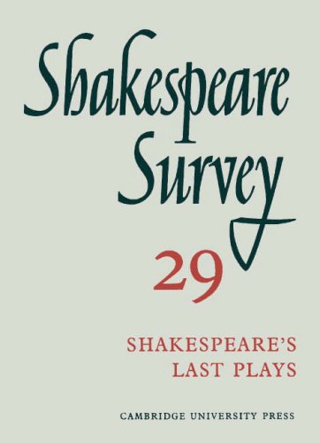 9780521212274: Shakespeare Survey: Volume 29, Shakespeare's Last Plays: 029 (Shakespeare Survey, Series Number 29)