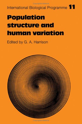 9780521213998: Population Structure and Human Variation (International Biological Programme Synthesis Series, Series Number 11)