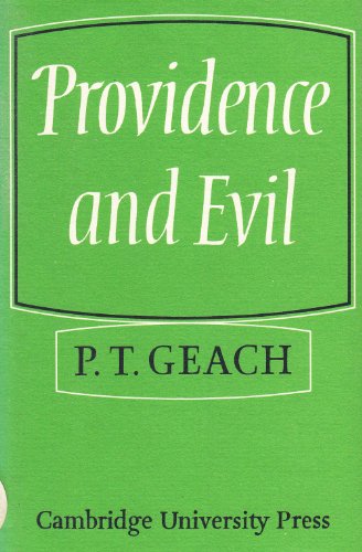 Imagen de archivo de Providence and Evil : The Stanton Lectures 1971-2 a la venta por Better World Books Ltd