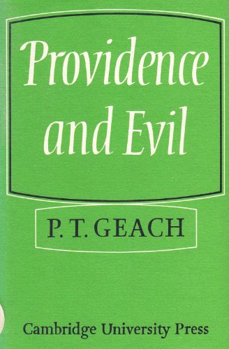 Stock image for Providence and Evil : The Stanton Lectures 1971-2 for sale by Better World Books Ltd