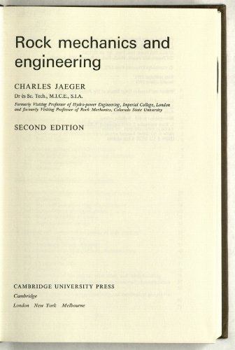 9780521218986: Rock Mechanics and Engineering