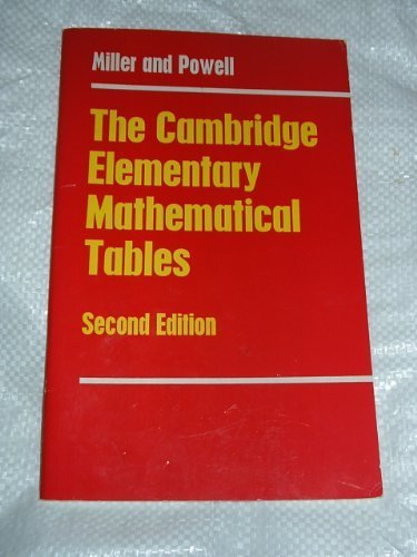 Stock image for The Cambridge Elementary Mathematical Tables for sale by MusicMagpie