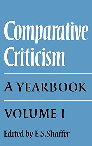 Comparative Criticism: Volume 1, The Literary Canon: A Yearbook. (Comparative Criticism, Series N...