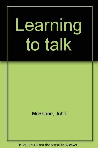 Beispielbild fr Learning to Talk. zum Verkauf von Plurabelle Books Ltd