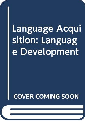 9780521225212: Language Acquisition: Language Development