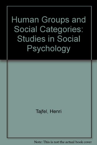 Stock image for HUMAN GROUPS OF SOCIAL CATEGORIES Studies in Psychology for sale by Books for Amnesty, Malvern