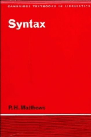 Beispielbild fr Syntax zum Verkauf von Anybook.com