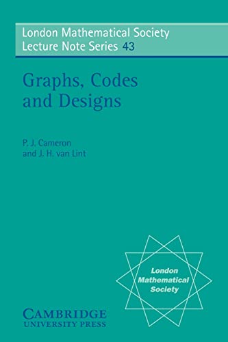 Stock image for Graphs, Codes and Designs for sale by Better World Books