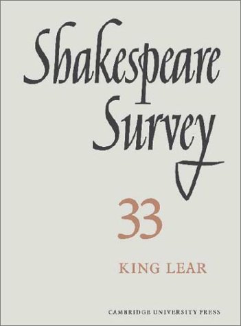 9780521232494: Shakespeare Survey: Volume 33, King Lear: 033 (Shakespeare Survey, Series Number 33)