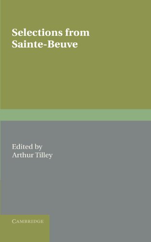 9780521232951: Selections from Sainte-Beuve Paperback