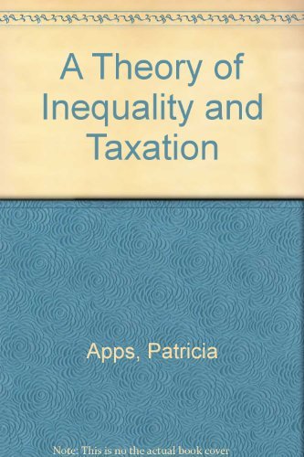 9780521234375: A Theory of Inequality and Taxation